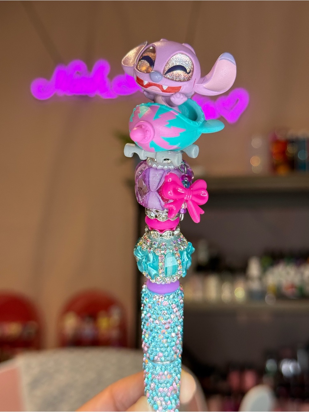 Pen in Purple and Teal - Cute Character Top